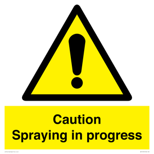 Caution Spraying in progress